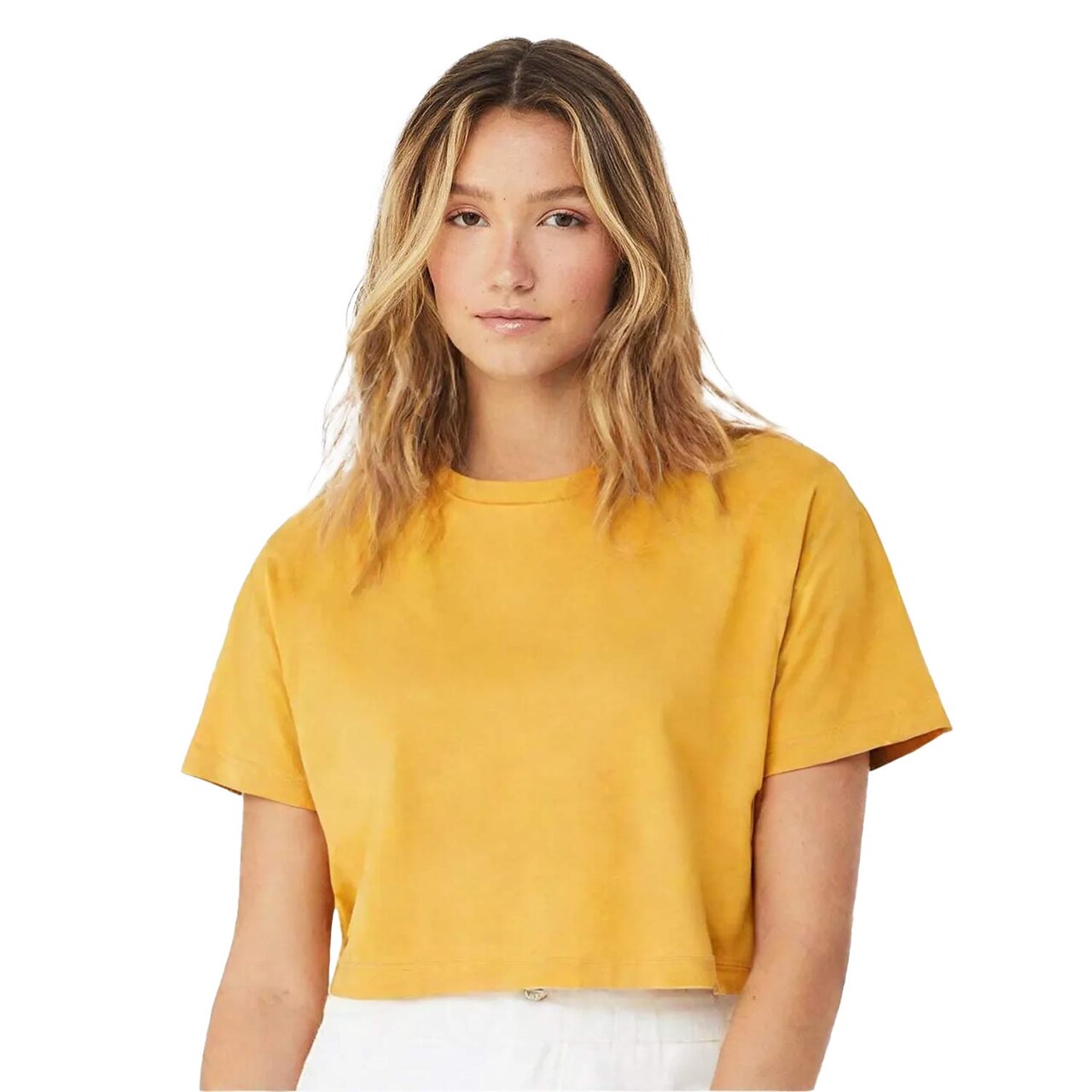 BELLA + CANVAS Ladies Jersey Cropped Short Sleeve T-Shirt for Casual Fashion & Custom Print Crop Top